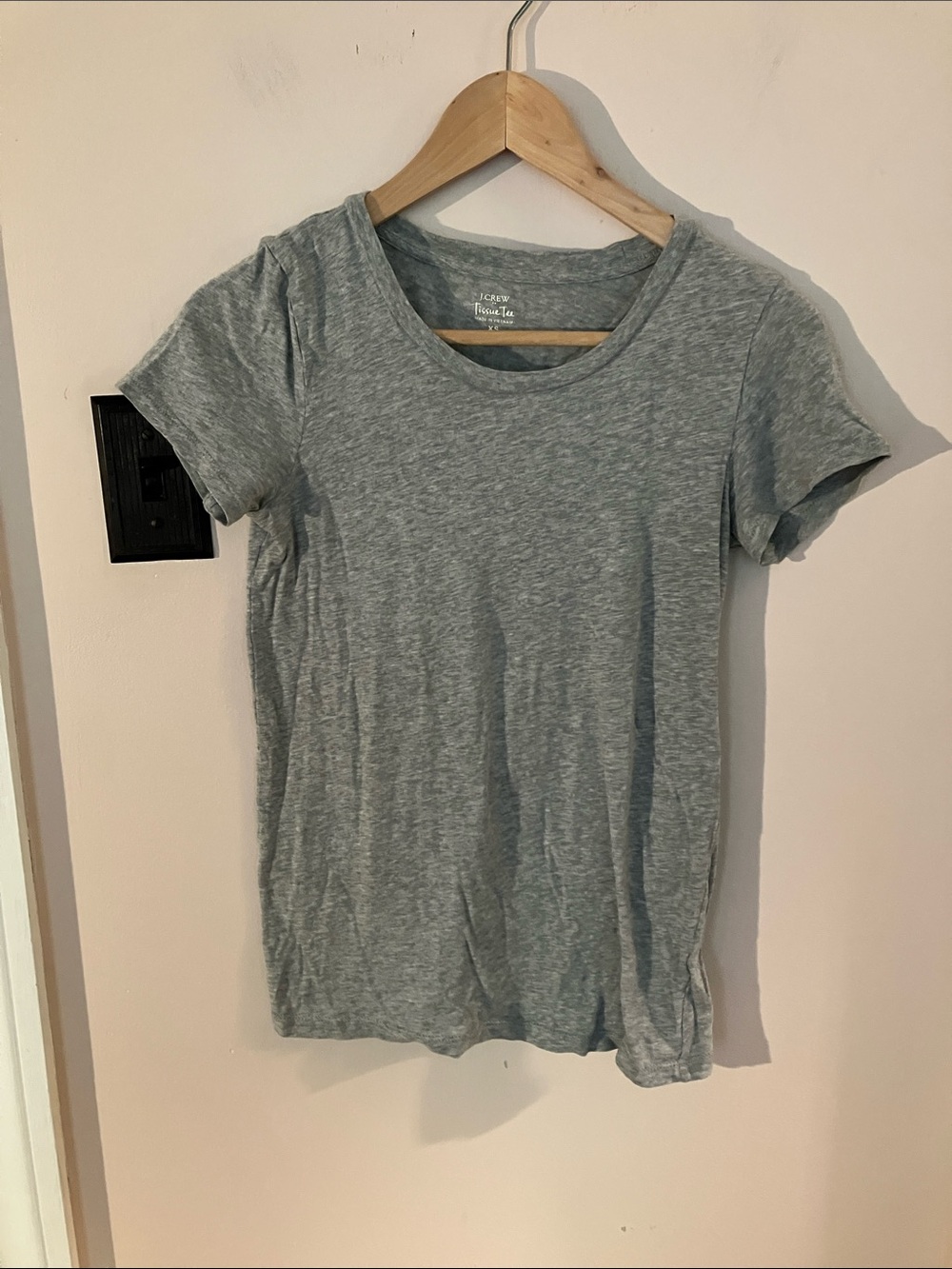 J. Crew Light Heather Gray Short Sleeve Crew Neck Tee